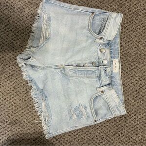 PacSun Sky Blue Distressed Jean Shorts